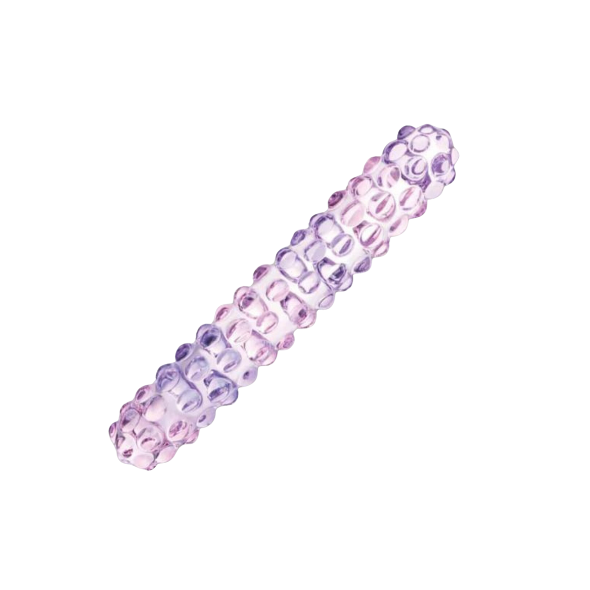 Purple Rose Nubby Glass Dildo